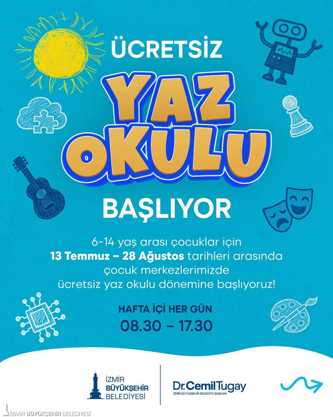 İzmirli çocuklar için renkli yaz tatili