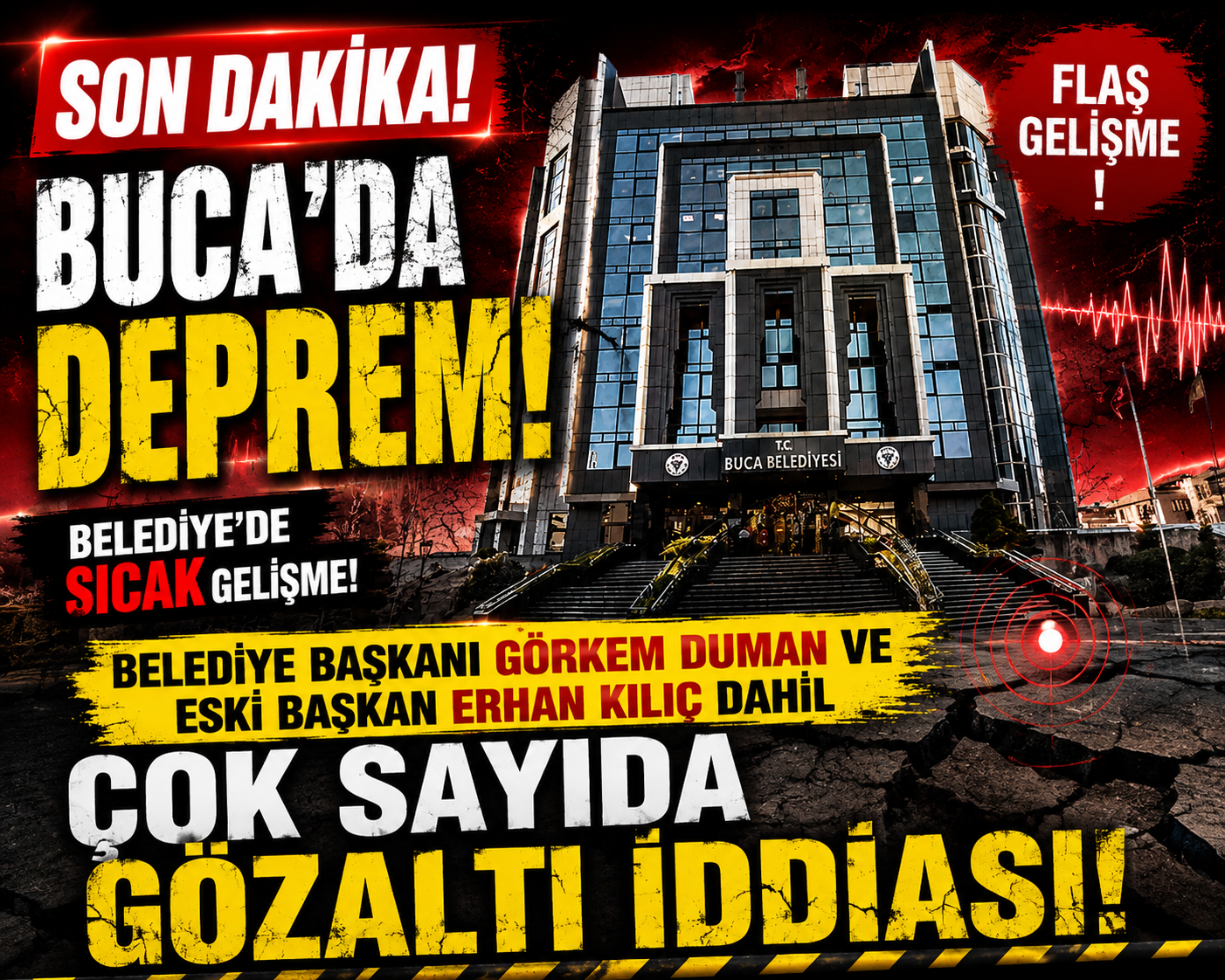 Buca'da Deprem! Belediye Başkanı Görkem Duman ve Eski Başkan Erhan Kılıç dahil Çok Sayıda Gözaltı İddiası!