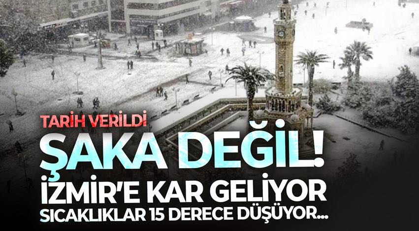 İzmir'e kar geliyor, sıcaklık 15 derece düşüyor! Tarih verildi...