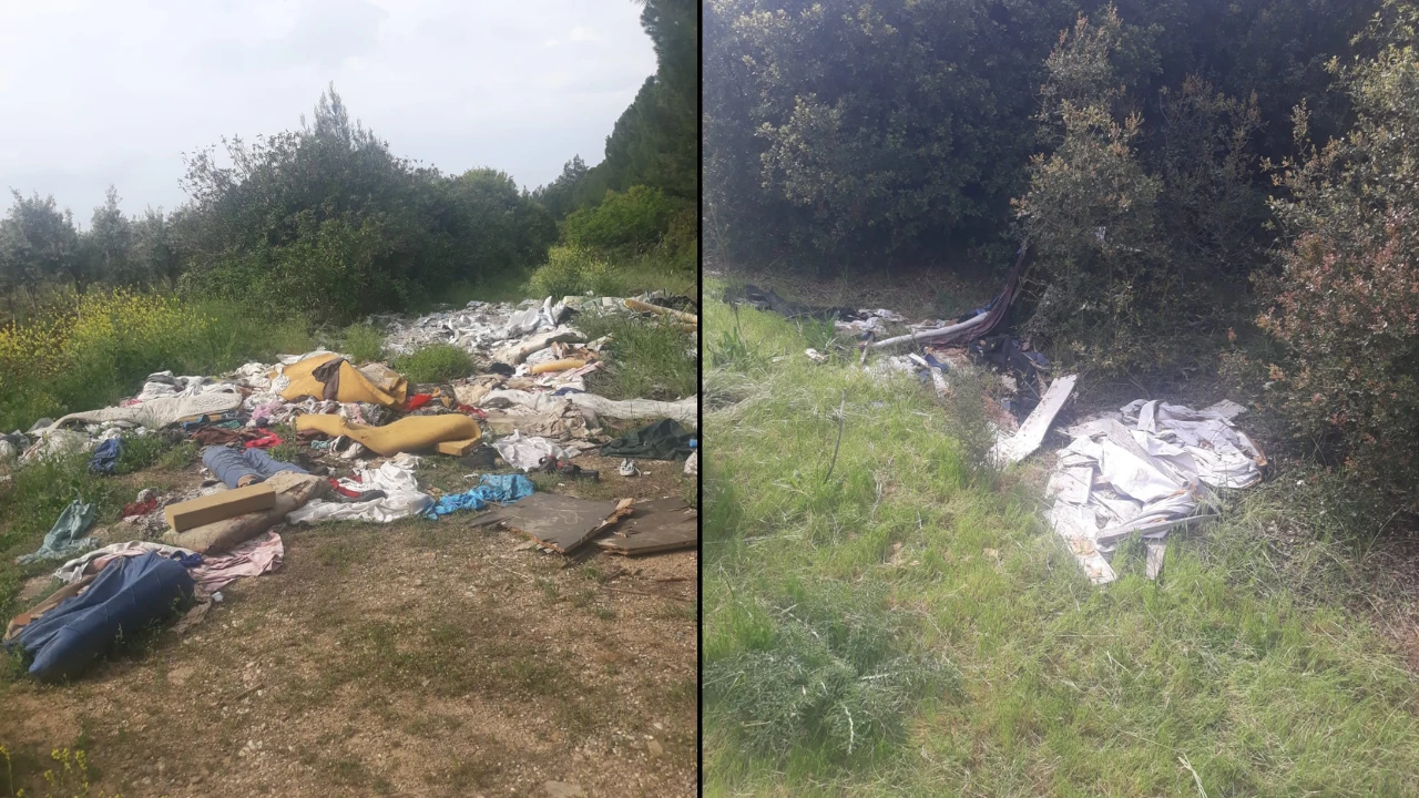 İzmir Menderes’te ormanlık alana kaçak çöp dökümü: Yangın tehlikesi kapıda!