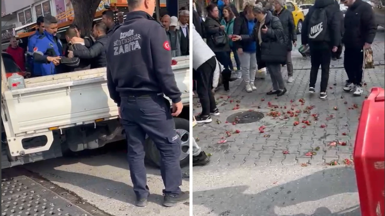 Zabıta ve seyyar satıcı arasında gerilim!
